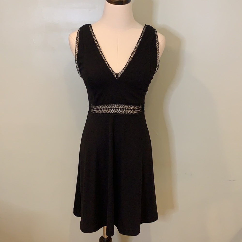 Free People Women’s mini dress skater style crochet detail tank top size 0